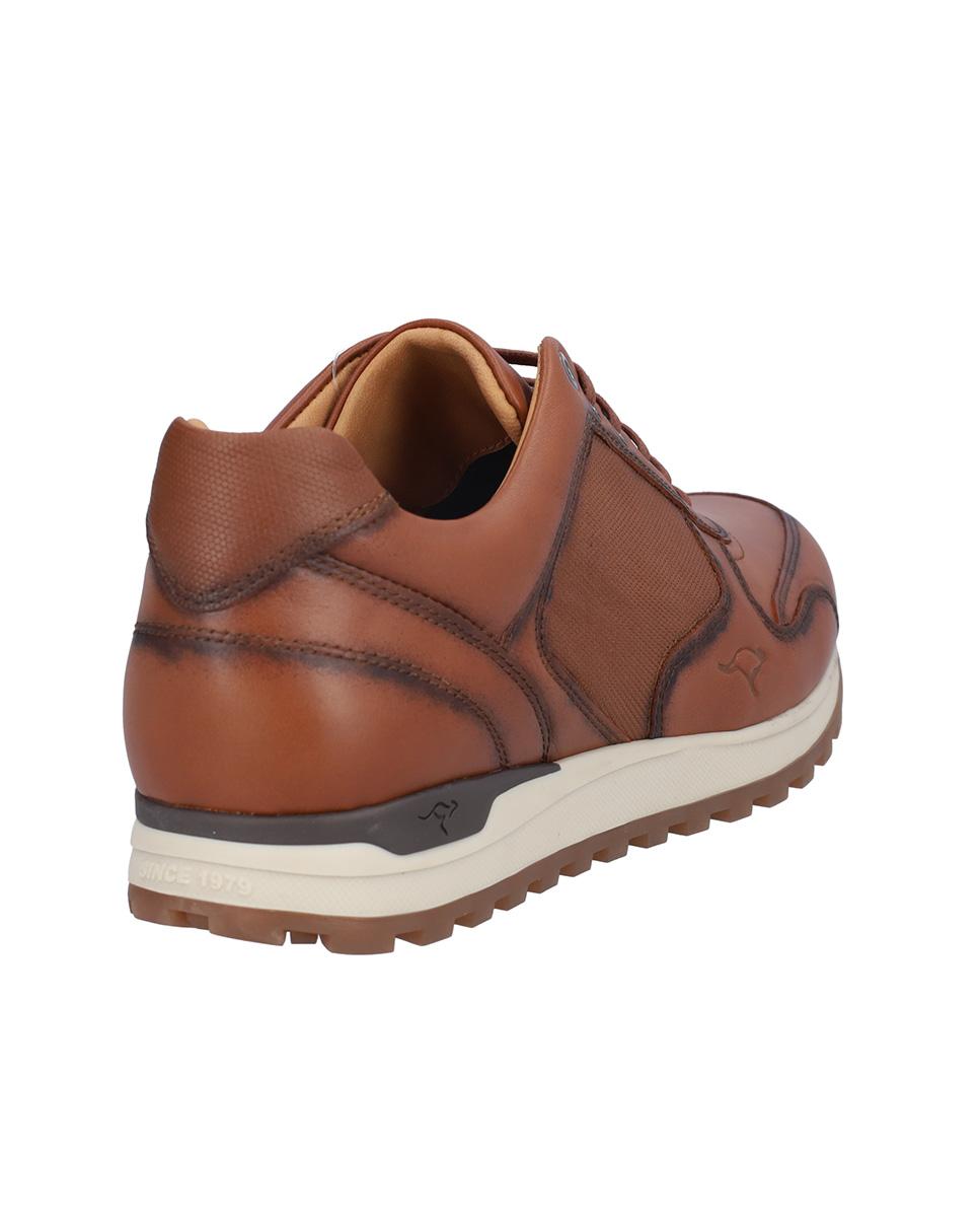 Zapato caballero sport de piel con cordones - Kangaroos - Camel Camel-6