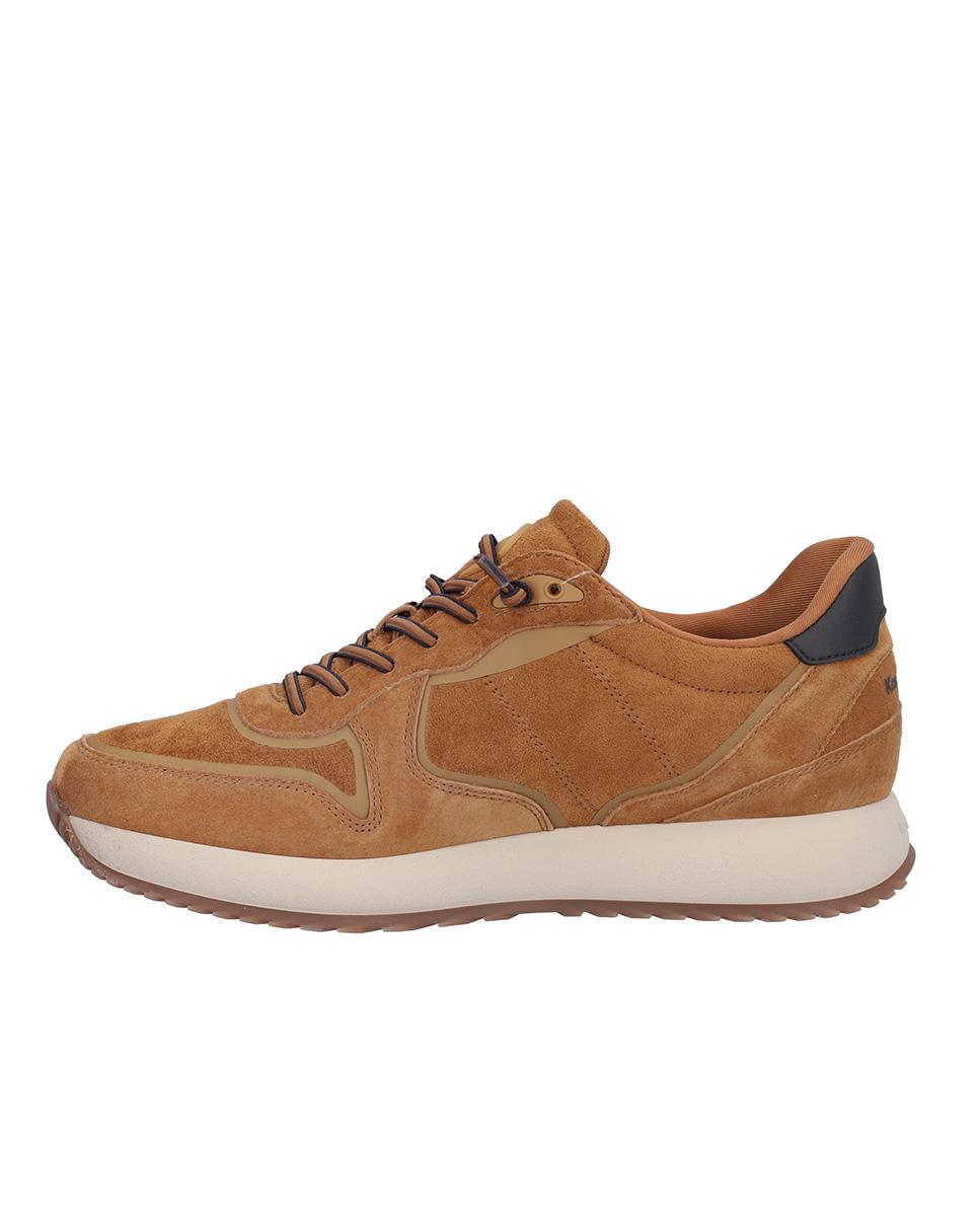 Zapatillas deportivas de hombre de piel con suela a contraste - Kangaroos - Camel Camel-4