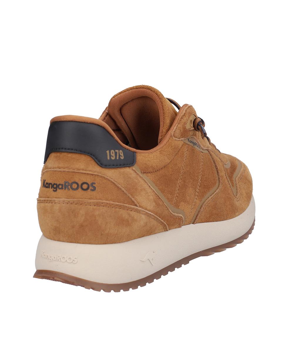 Zapatillas deportivas de hombre de piel con suela a contraste - Kangaroos - Camel Camel-6