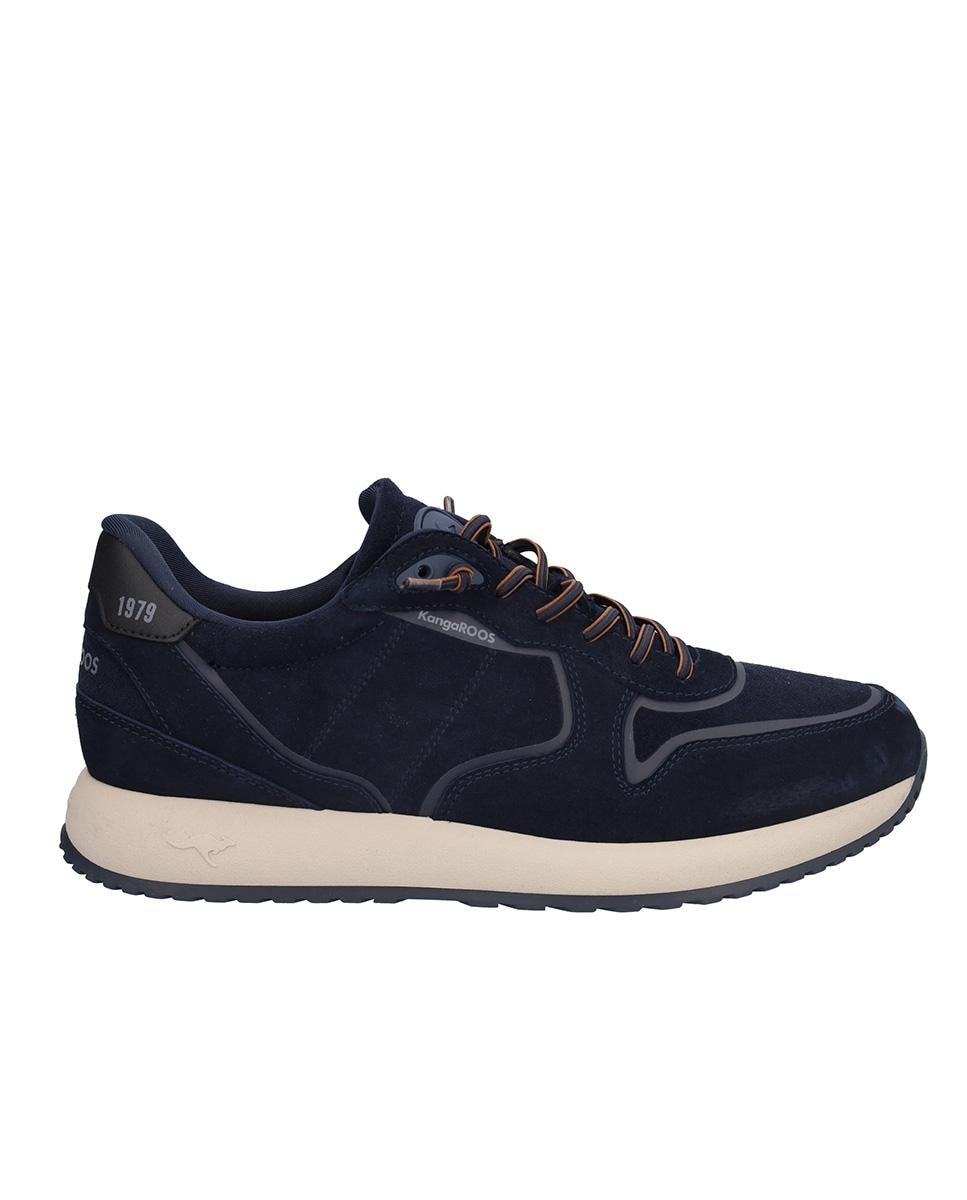 Imagen 0 de Zapatillas deportivas de hombre de piel con suela a contraste Azul marino