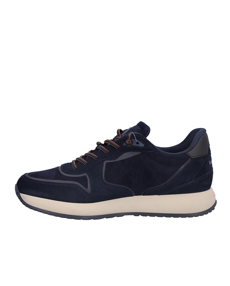 Zapatillas deportivas de hombre de piel con suela a contraste - Kangaroos - Azul marino Azul marino-4