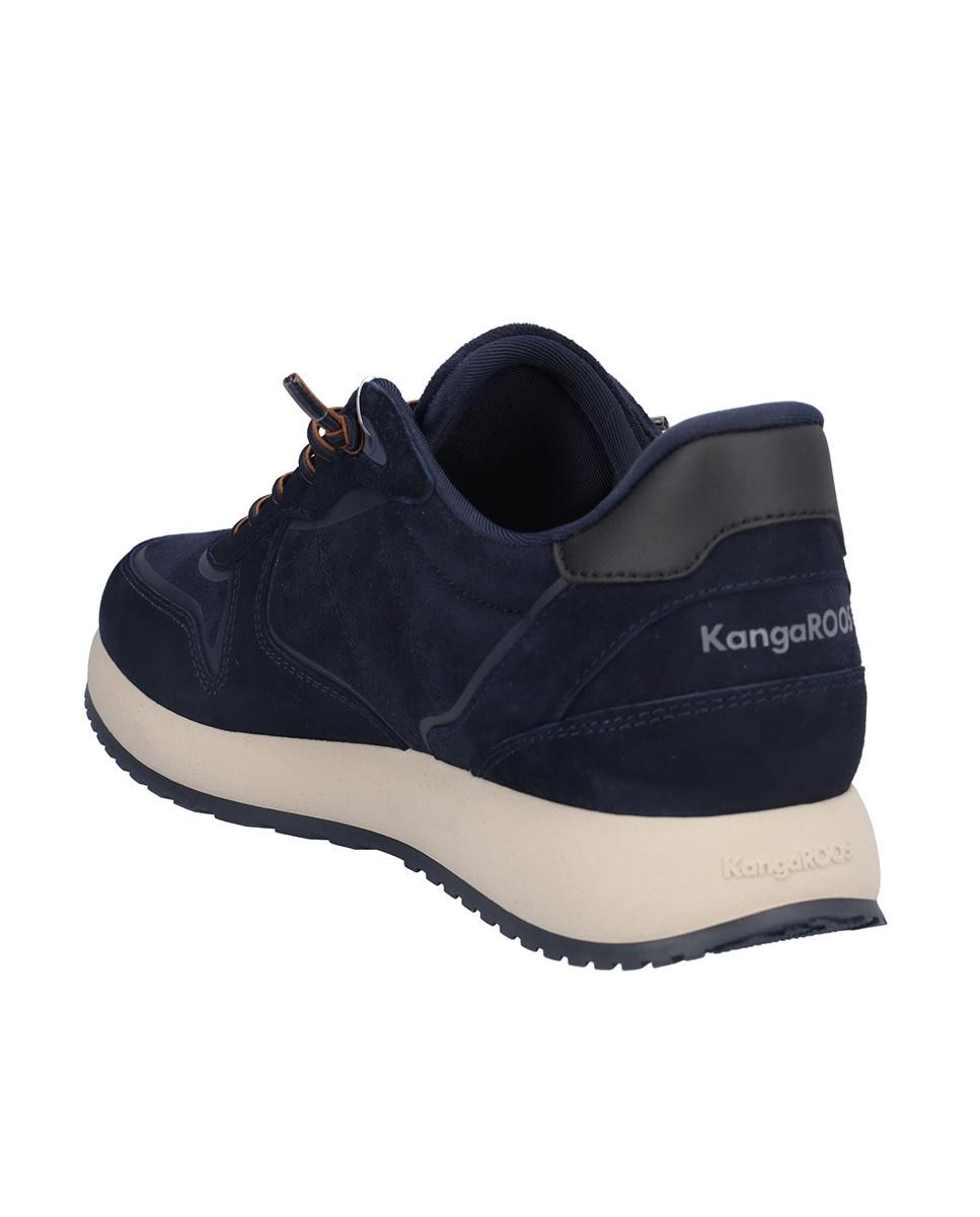 Zapatillas deportivas de hombre de piel con suela a contraste - Kangaroos - Azul marino Azul marino-5