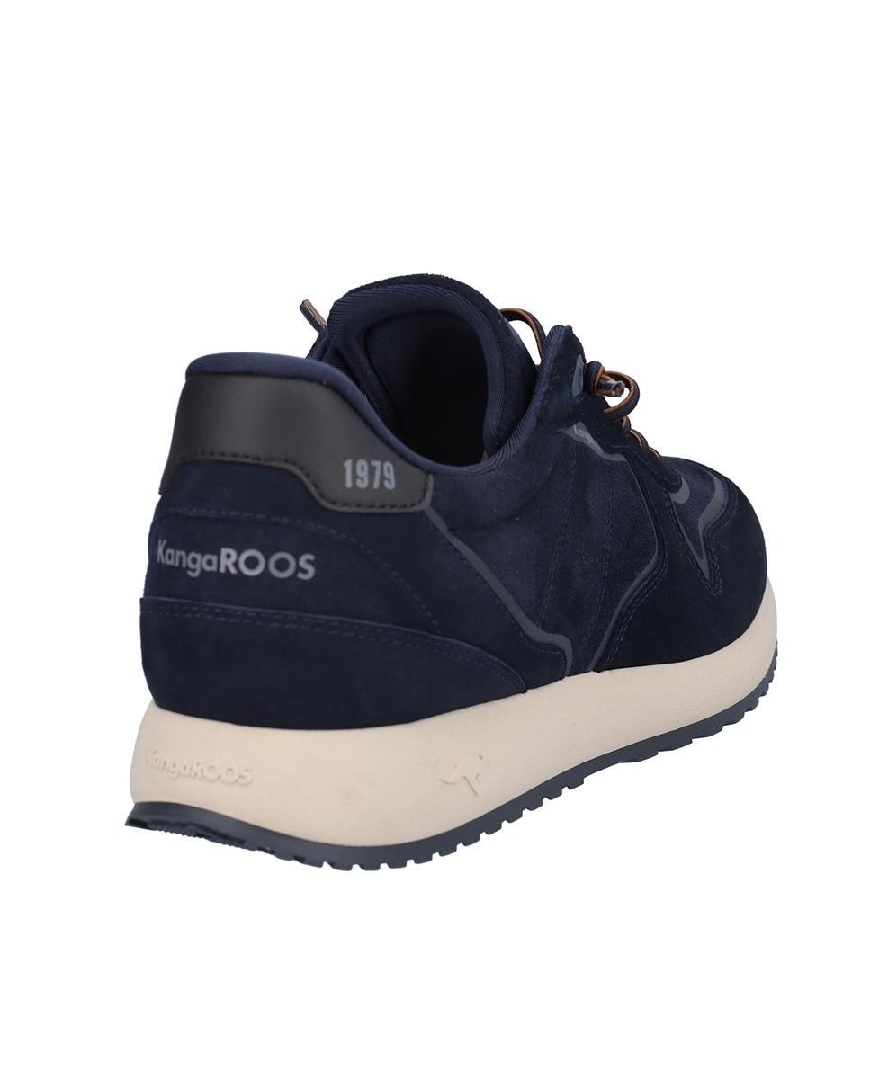Zapatillas deportivas de hombre de piel con suela a contraste - Kangaroos - Azul marino Azul marino-6