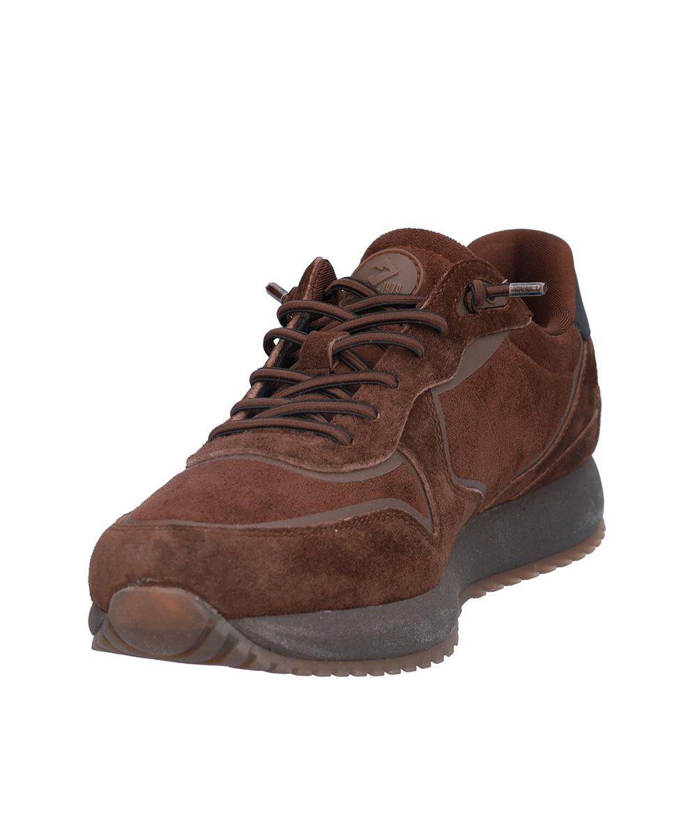 Zapatillas deportivas de hombre de piel con suela a contraste - Kangaroos - Marrón oscuro Marrón oscuro-2