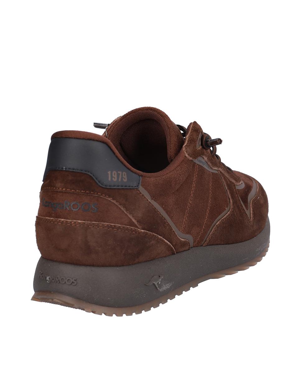 Zapatillas deportivas de hombre de piel con suela a contraste - Kangaroos - Marrón oscuro Marrón oscuro-6