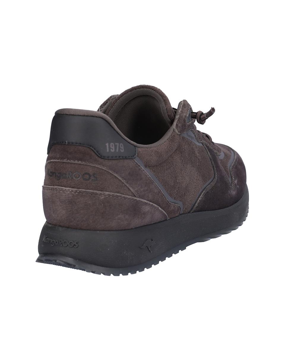 Zapatillas deportivas de hombre de piel con suela a contraste - Kangaroos - Gris oscuro Gris oscuro-6