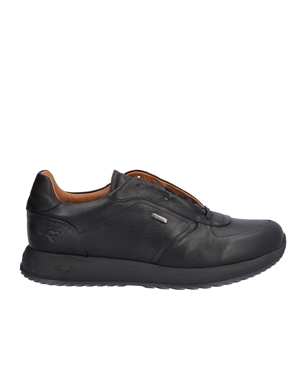 Zapatillas deportivas de hombre de piel con suela a contraste - Kangaroos - Negro Negro-1