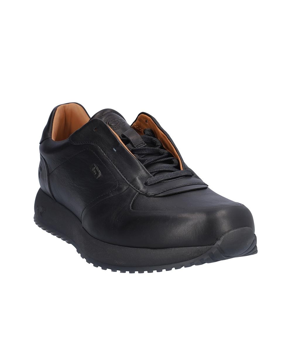 Zapatillas deportivas de hombre de piel con suela a contraste - Kangaroos - Negro Negro-3