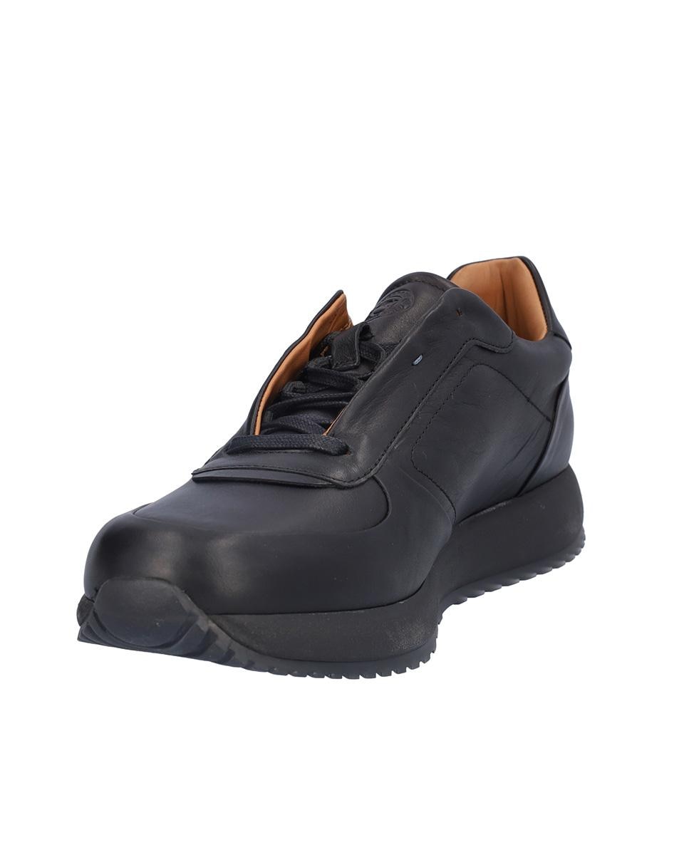 Zapatillas deportivas de hombre de piel con suela a contraste - Kangaroos - Negro Negro-2