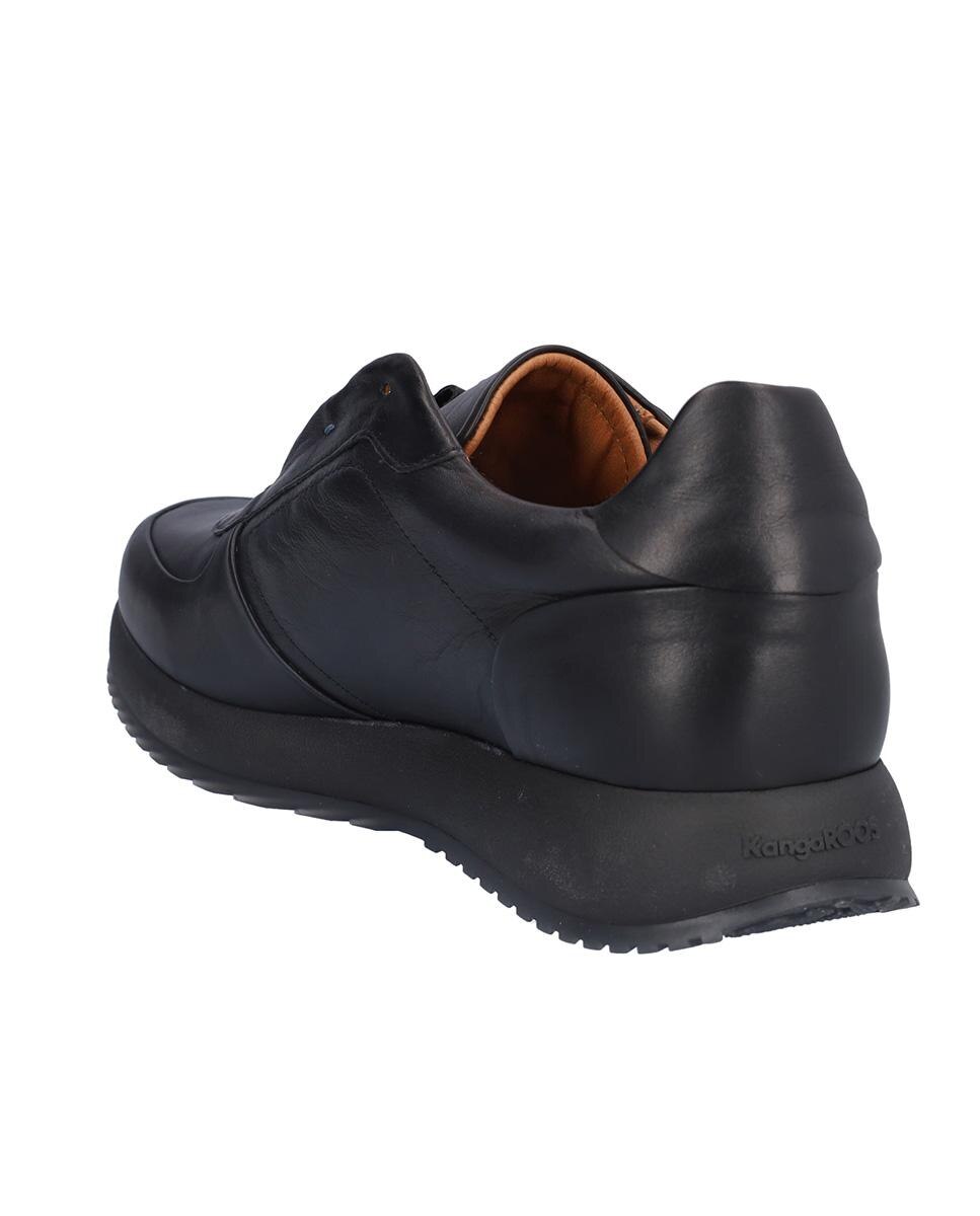 Zapatillas deportivas de hombre de piel con suela a contraste - Kangaroos - Negro Negro-5
