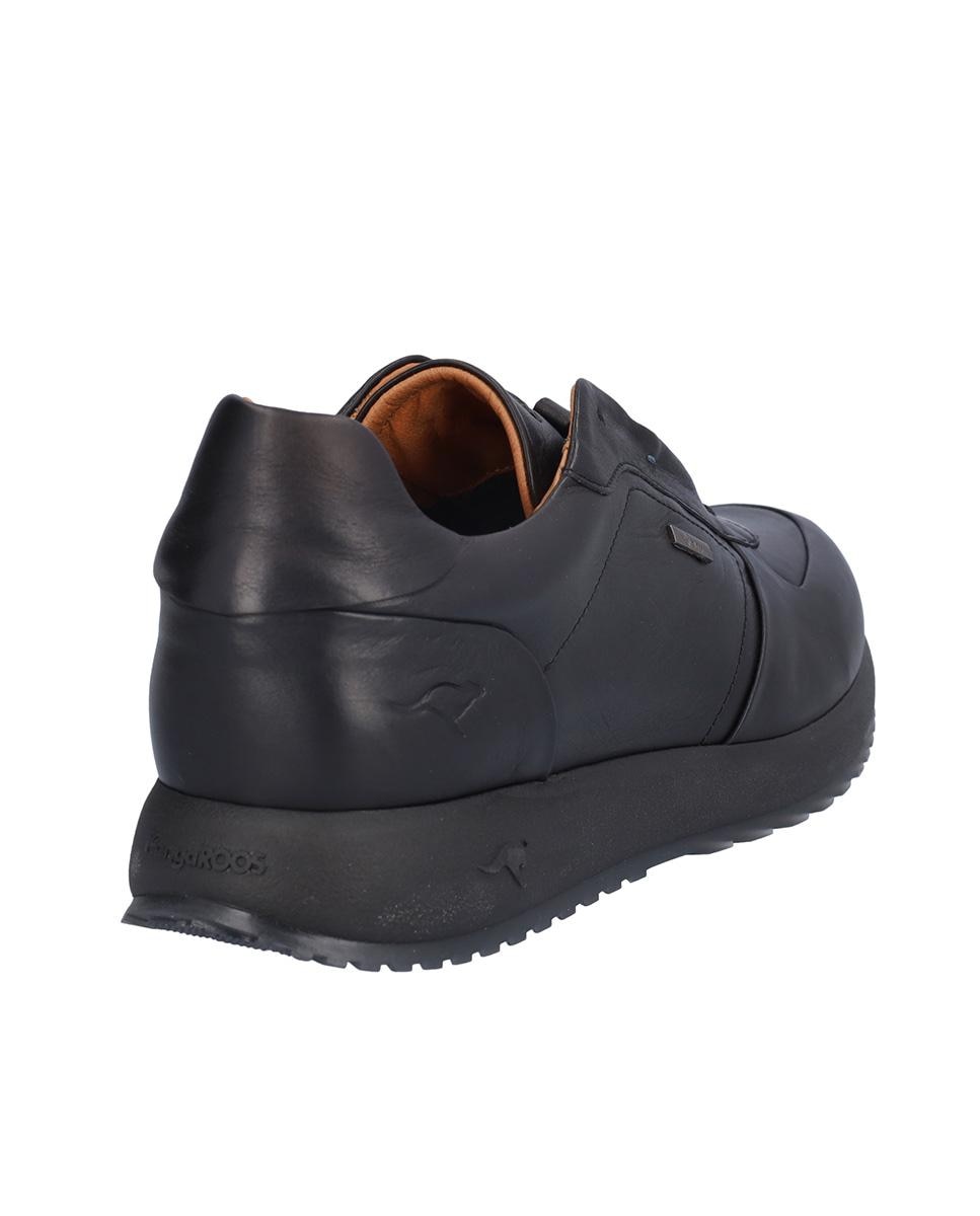 Zapatillas deportivas de hombre de piel con suela a contraste - Kangaroos - Negro Negro-6