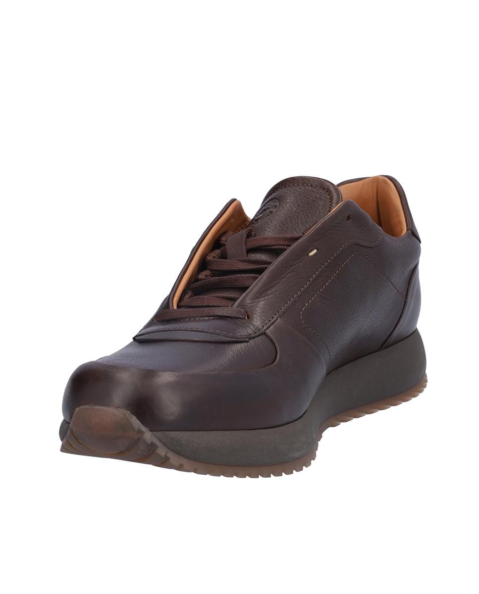 Zapatillas deportivas de hombre de piel con suela a contraste - Kangaroos - Marrón oscuro Marrón oscuro-2