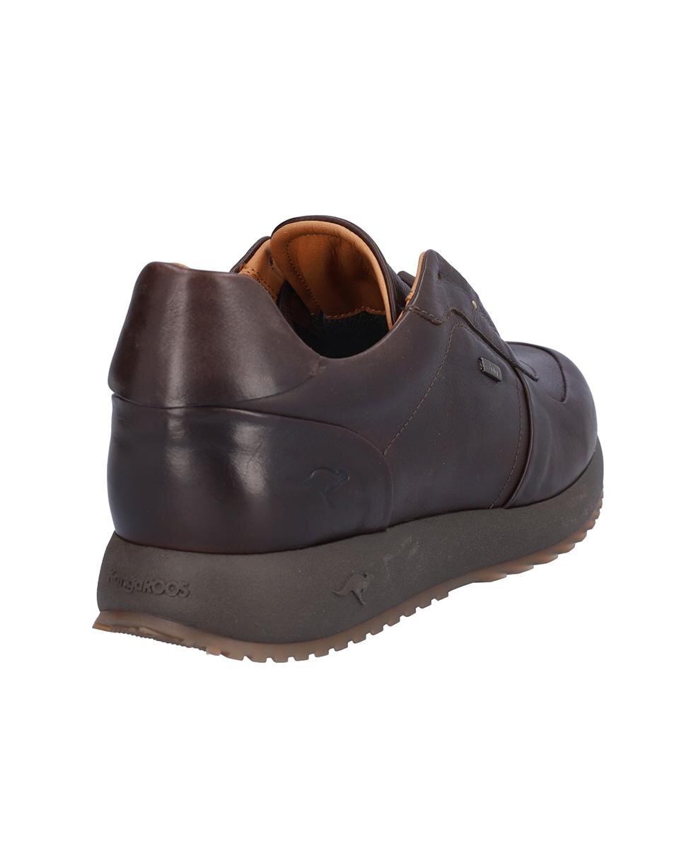 Zapatillas deportivas de hombre de piel con suela a contraste - Kangaroos - Marrón oscuro Marrón oscuro-6