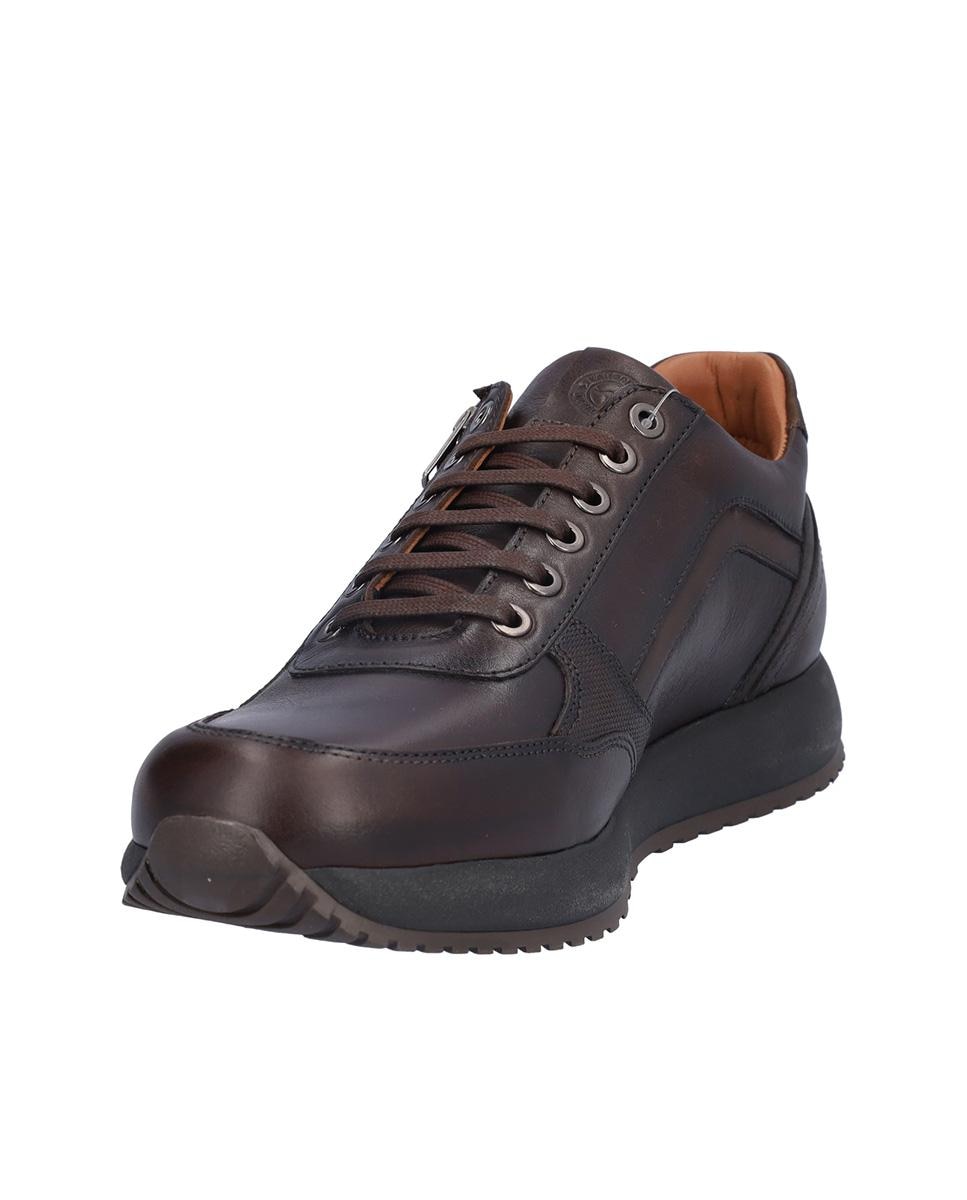 Zapatillas deportivas de hombre de piel con cierre de cordones - Kangaroos - Marrón oscuro Marrón oscuro-2
