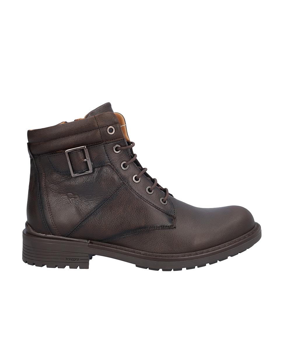 Imagen 1 de Botas de hombre de piel con suela a contraste Marrón oscuro