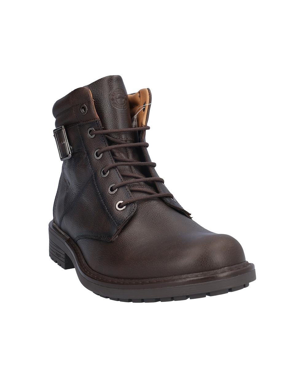 Imagen 3 de Botas de hombre de piel con suela a contraste - Kangaroos - Marrón oscuro Marrón oscuro