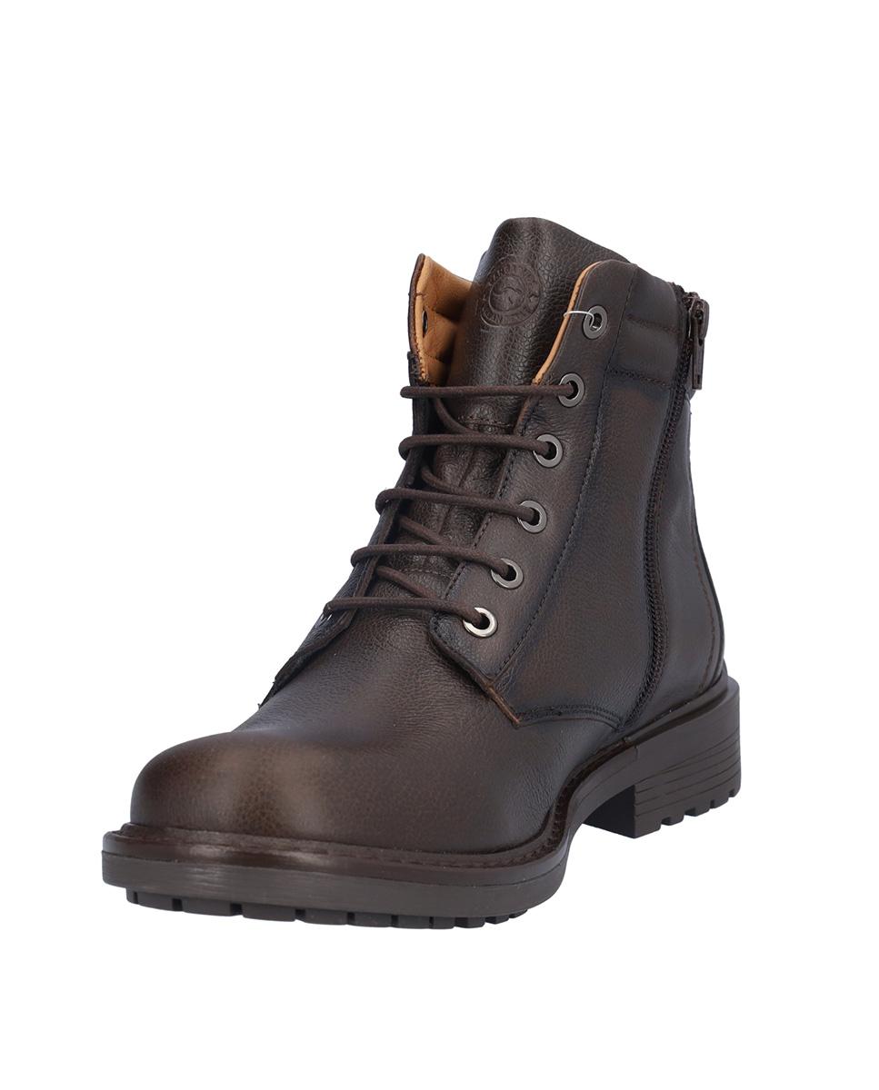 Imagen 2 de Botas de hombre de piel con suela a contraste - Kangaroos - Marrón oscuro Marrón oscuro