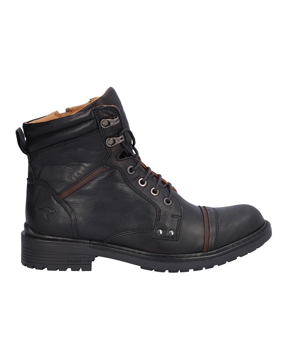 Imagen 1 de Botas de hombre de piel con suela a contraste - Kangaroos - Negro Negro