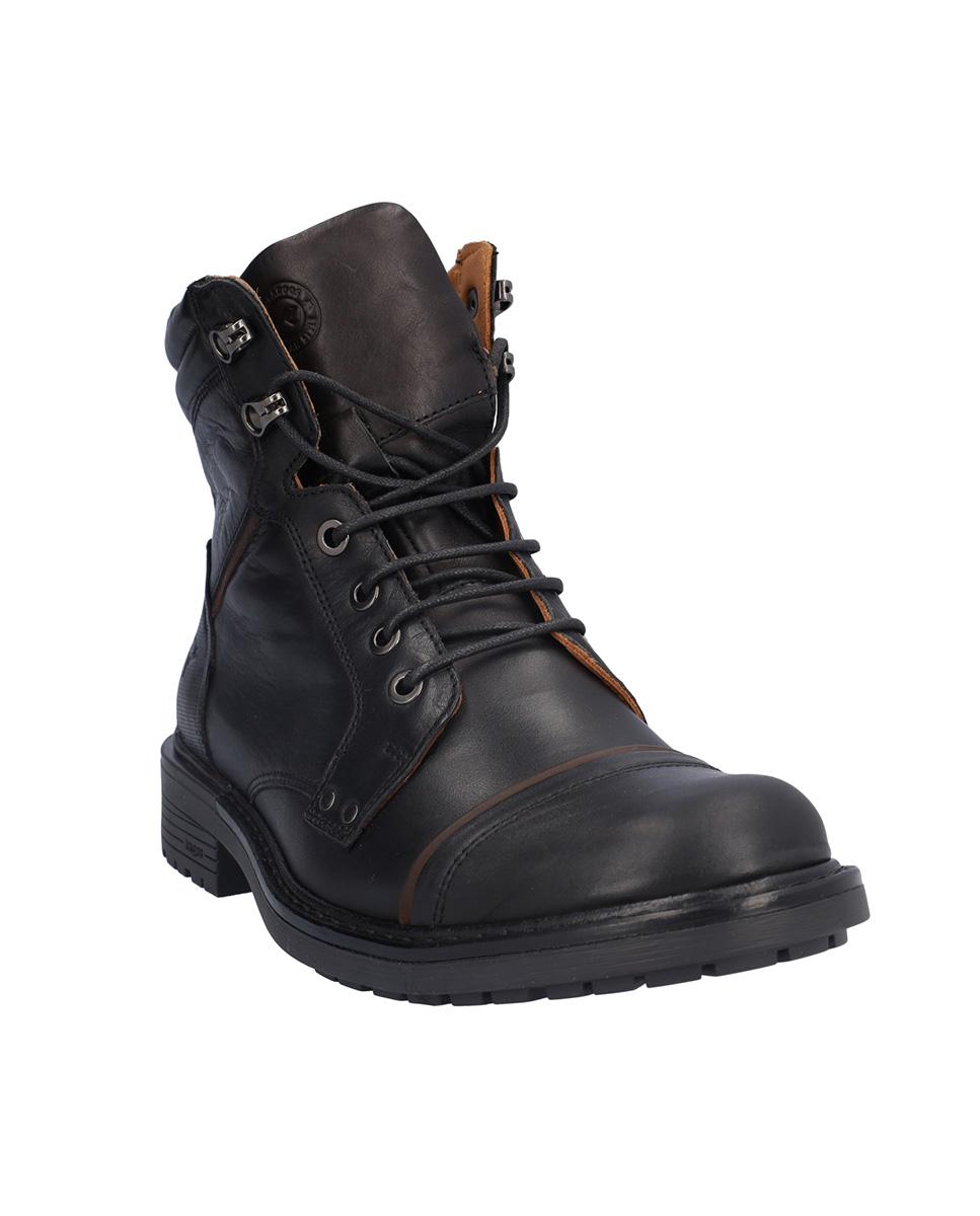 Imagen 3 de Botas de hombre de piel con suela a contraste - Kangaroos - Negro Negro