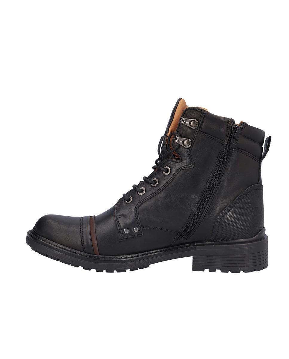 Imagen 4 de Botas de hombre de piel con suela a contraste - Kangaroos - Negro Negro