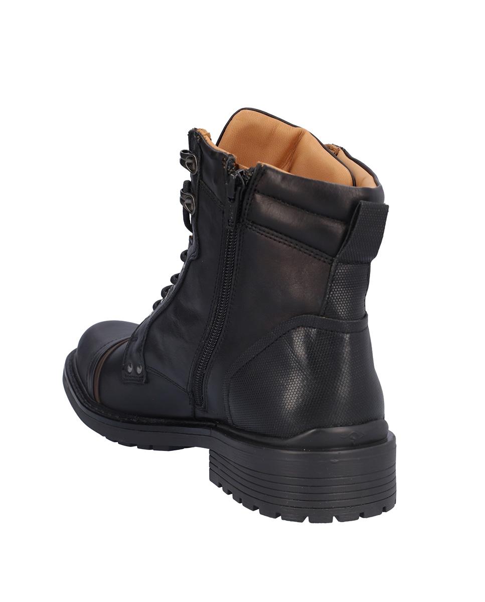 Imagen 5 de Botas de hombre de piel con suela a contraste - Kangaroos - Negro Negro