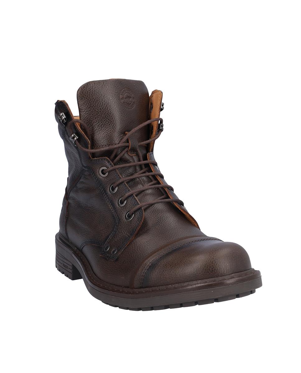 Imagen 3 de Botas de hombre de piel con suela a contraste - Kangaroos - Marrón oscuro Marrón oscuro