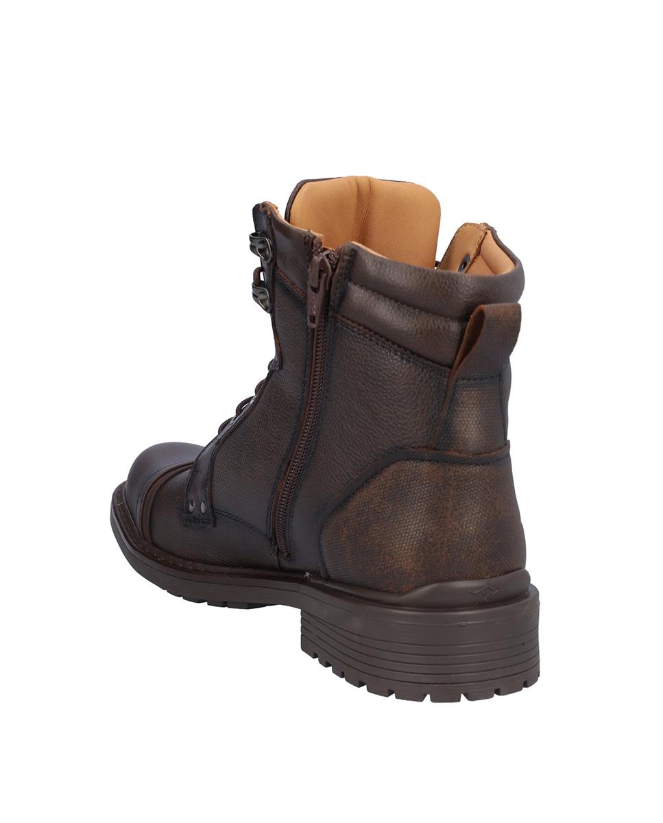 Imagen 5 de Botas de hombre de piel con suela a contraste - Kangaroos - Marrón oscuro Marrón oscuro