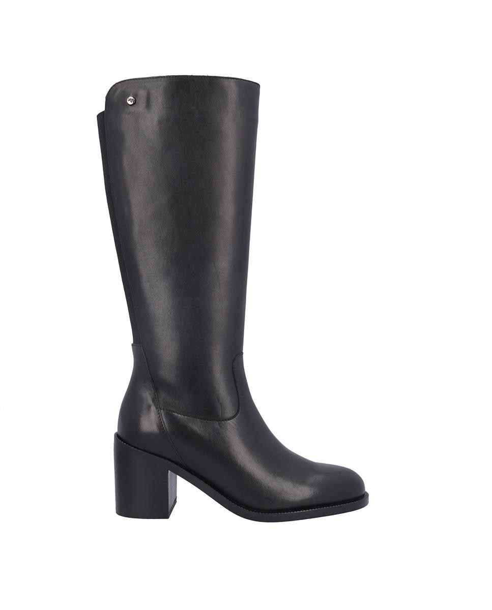 Imagen 0 de Botas básicas de mujer de piel en liso Negro
