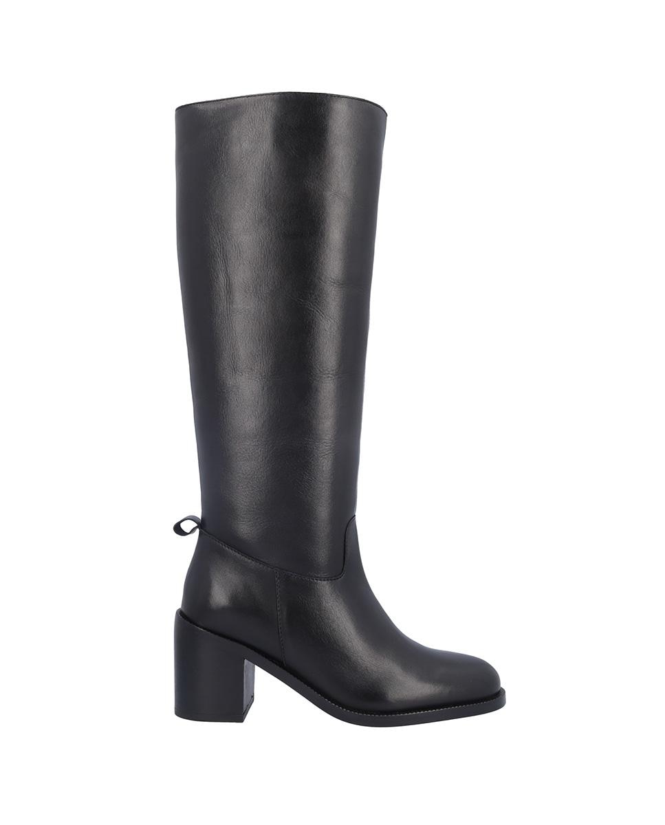 Imagen 0 de Botas básicas de mujer de piel en liso Negro