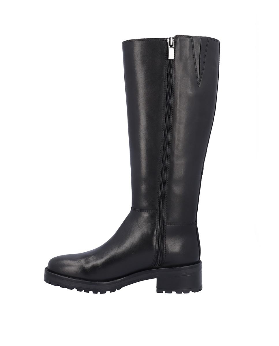 Botas básicas de mujer de piel con suela a contraste - Kangaroos - Negro Negro-6