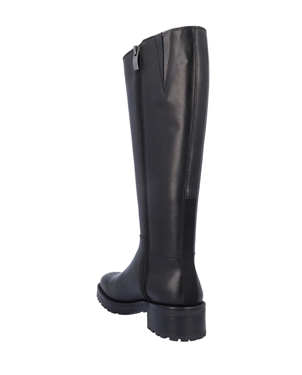 Botas básicas de mujer de piel con suela a contraste - Kangaroos - Negro Negro-3