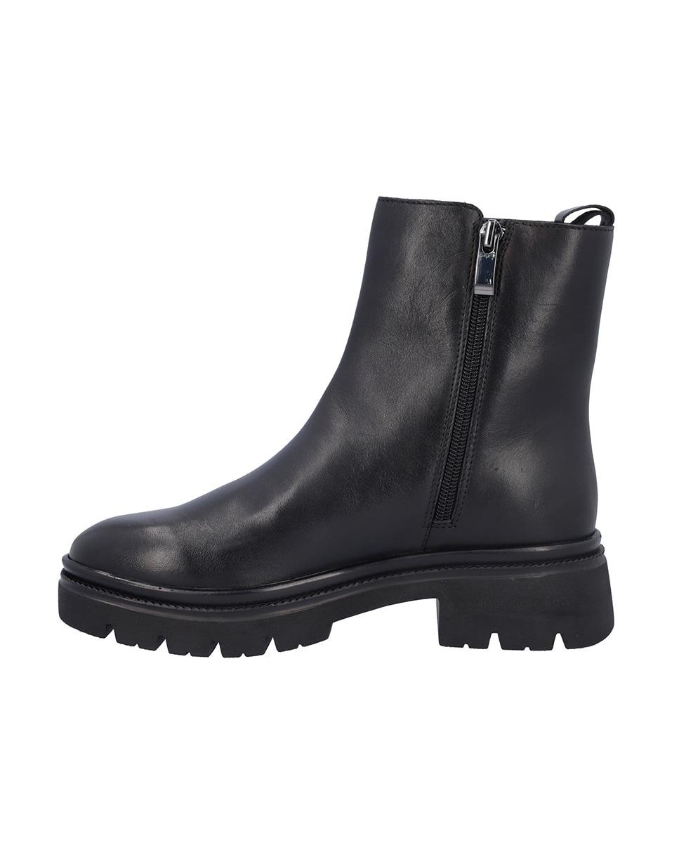 Botines básicos de mujer de piel con hebillas decorativas - Kangaroos - Negro Negro-4