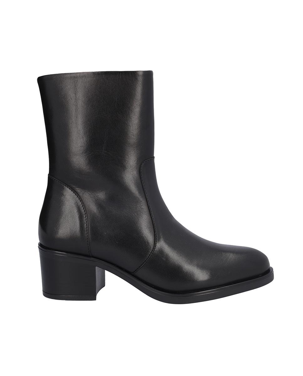 Imagen 0 de Botines básicos de mujer de piel en liso Negro