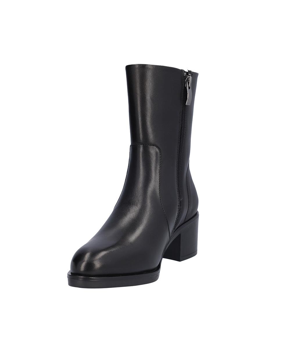 Botines básicos de mujer de piel en liso - Kangaroos - Negro Negro-2