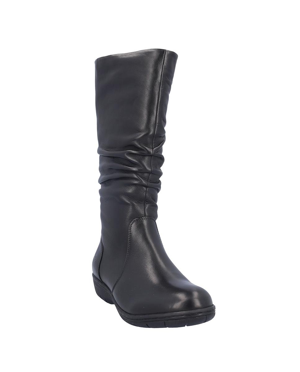 Botas básicas de mujer de piel arrugadas en liso - Kangaroos - Negro Negro-2