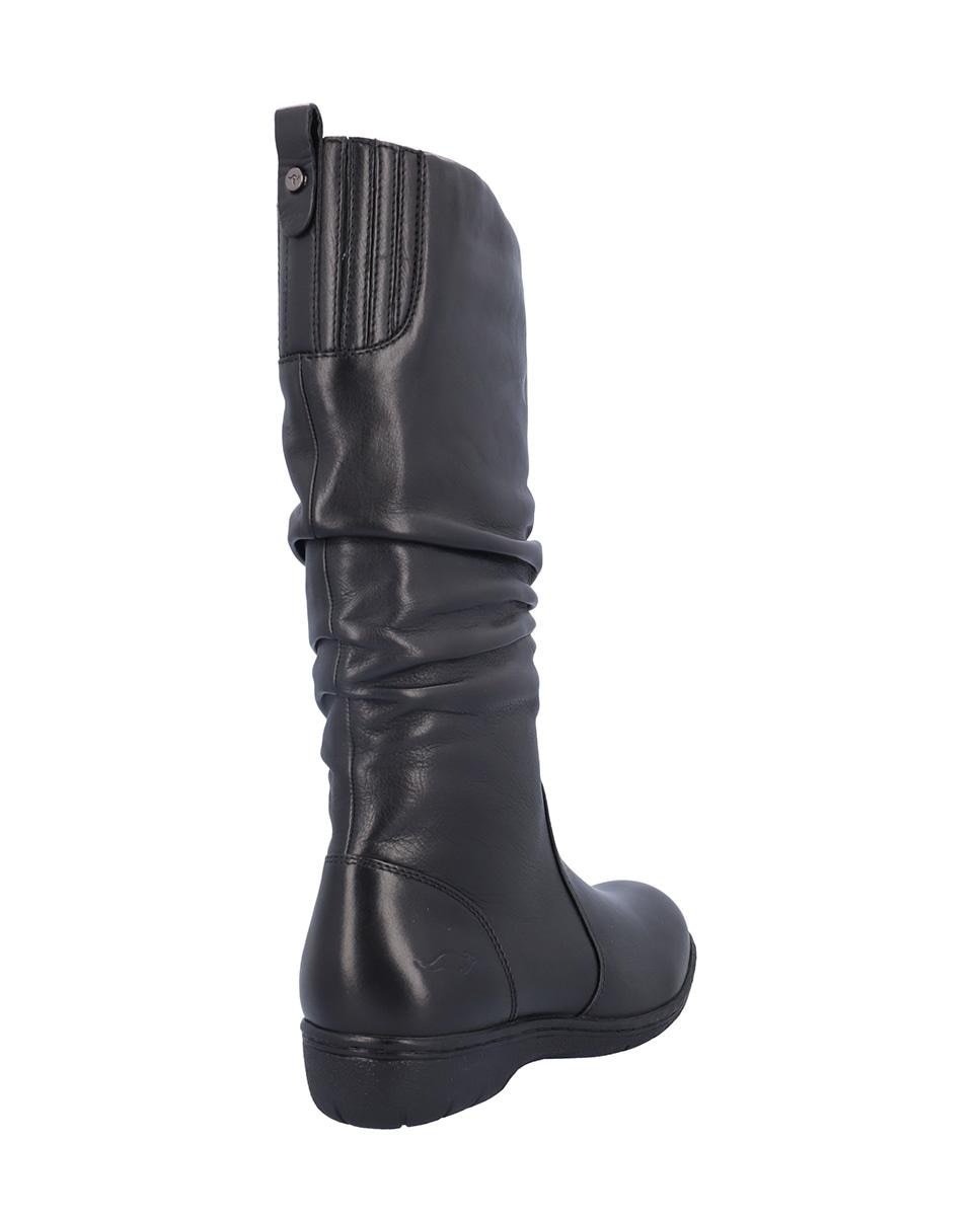 Botas básicas de mujer de piel arrugadas en liso - Kangaroos - Negro Negro-5
