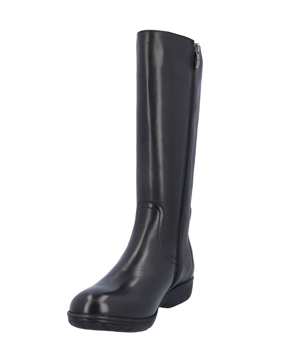 Botas básicas de mujer de piel en liso - Kangaroos - Negro Negro-3