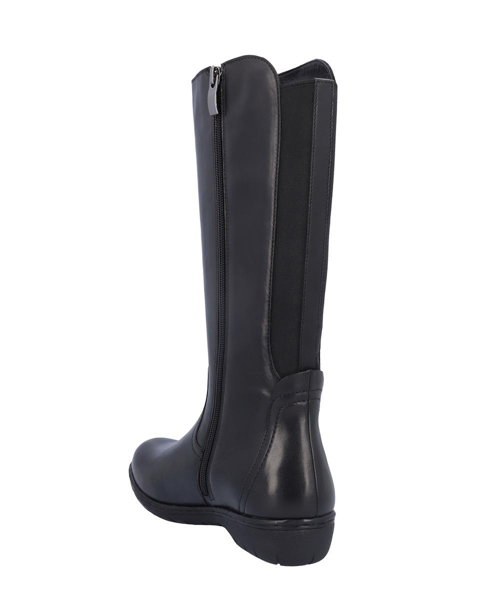 Botas básicas de mujer de piel en liso - Kangaroos - Negro Negro-4
