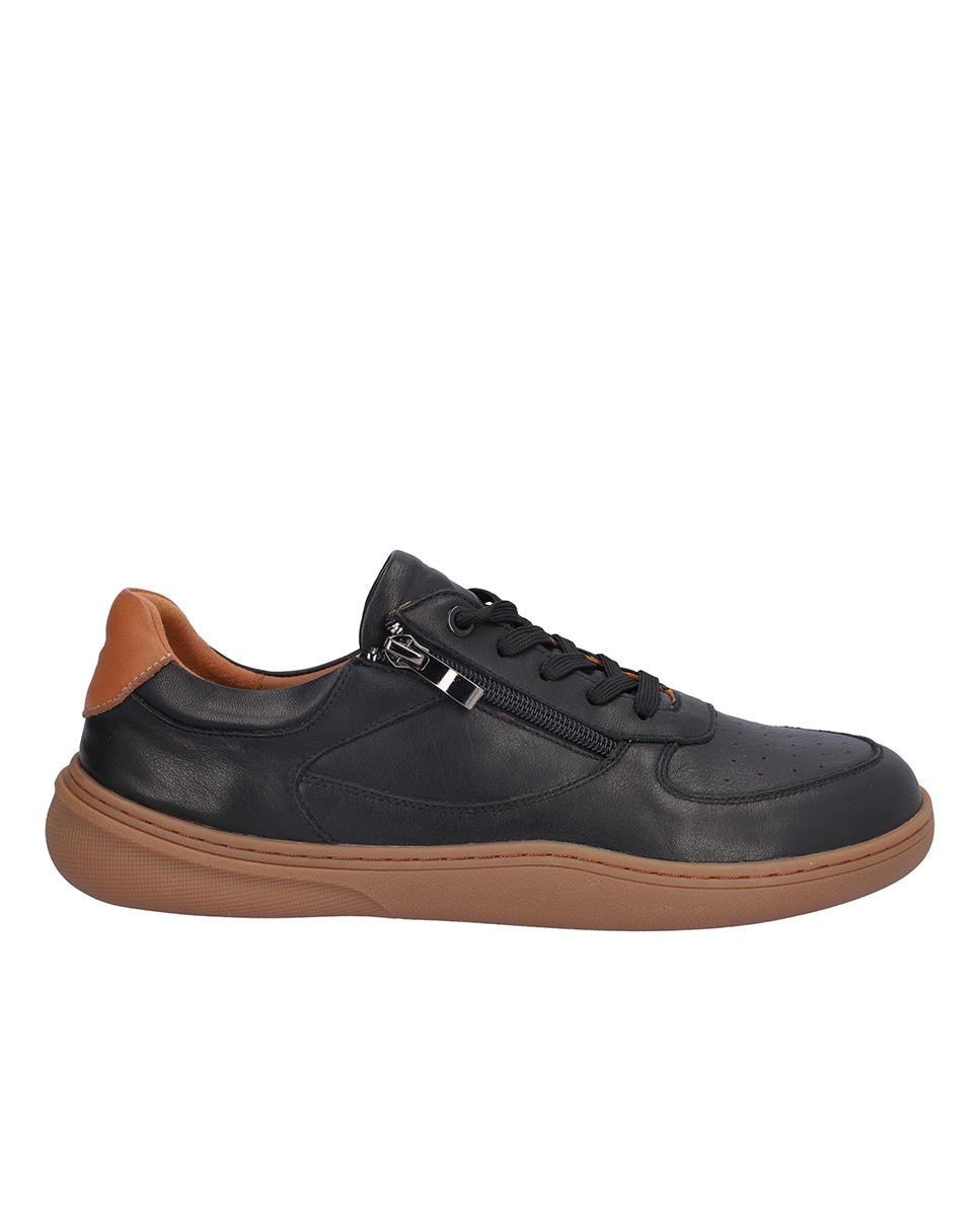 Imagen 0 de Zapatillas deportivas de hombre de piel en liso Negro
