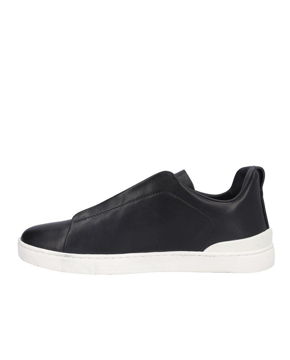 Zapatillas deportivas de hombre de piel en liso - Kangaroos - Negro Negro-4