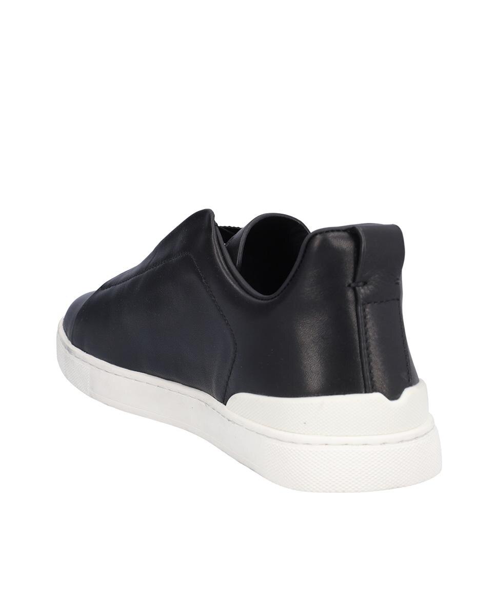 Zapatillas deportivas de hombre de piel en liso - Kangaroos - Negro Negro-5
