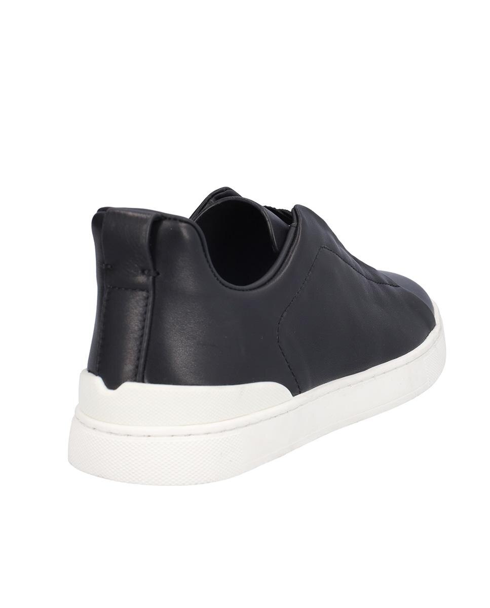 Zapatillas deportivas de hombre de piel en liso - Kangaroos - Negro Negro-6