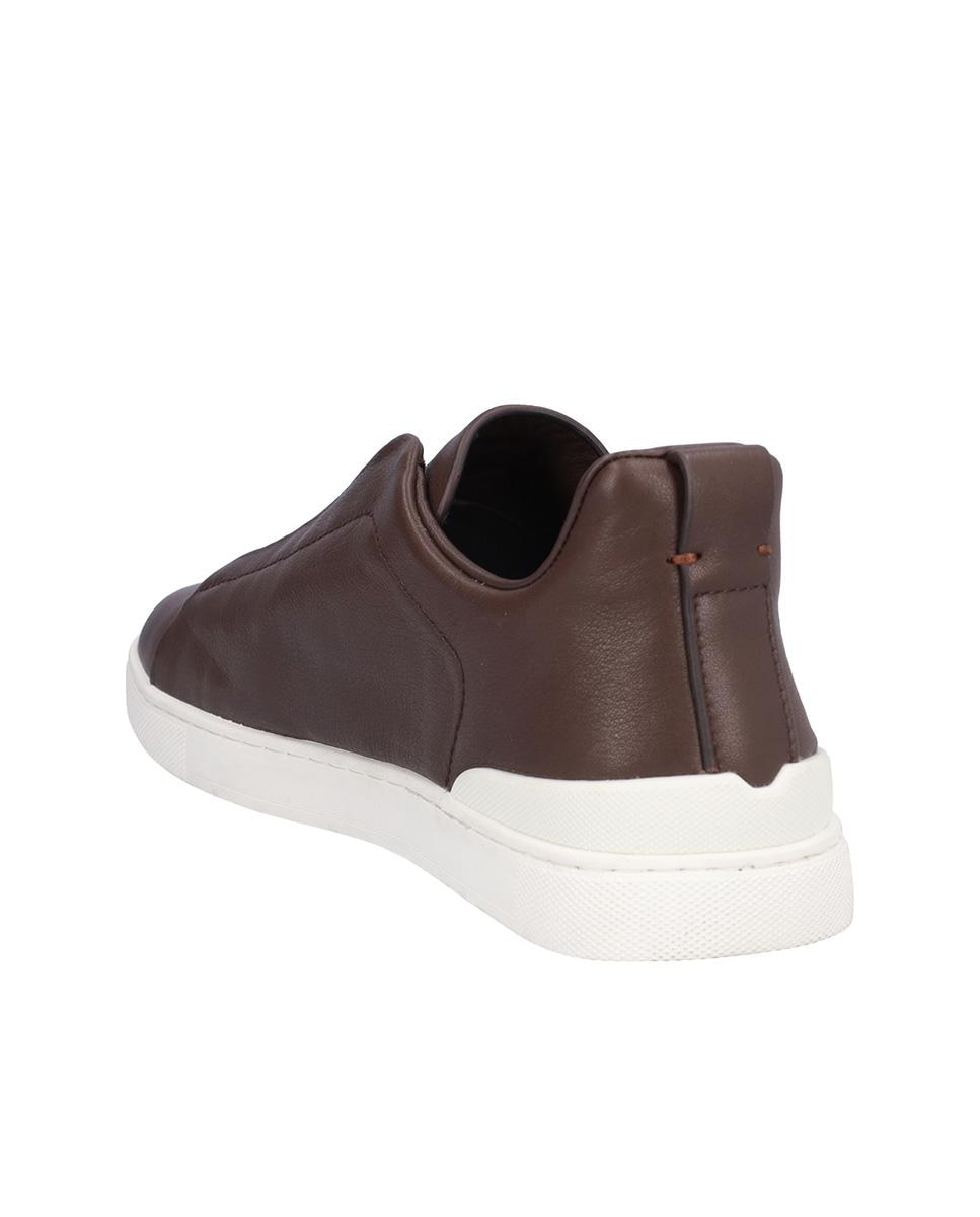 Zapatillas deportivas de hombre de piel en liso - Kangaroos - Marrón oscuro Marrón oscuro-5