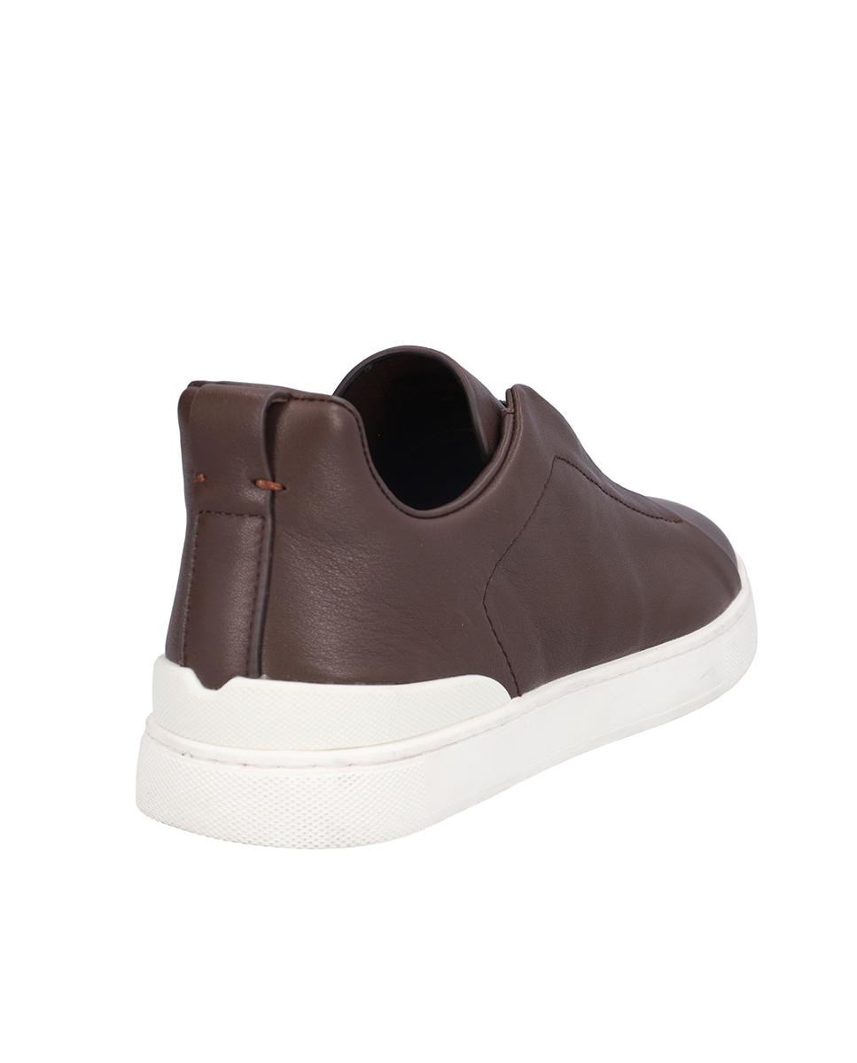 Zapatillas deportivas de hombre de piel en liso - Kangaroos - Marrón oscuro Marrón oscuro-6