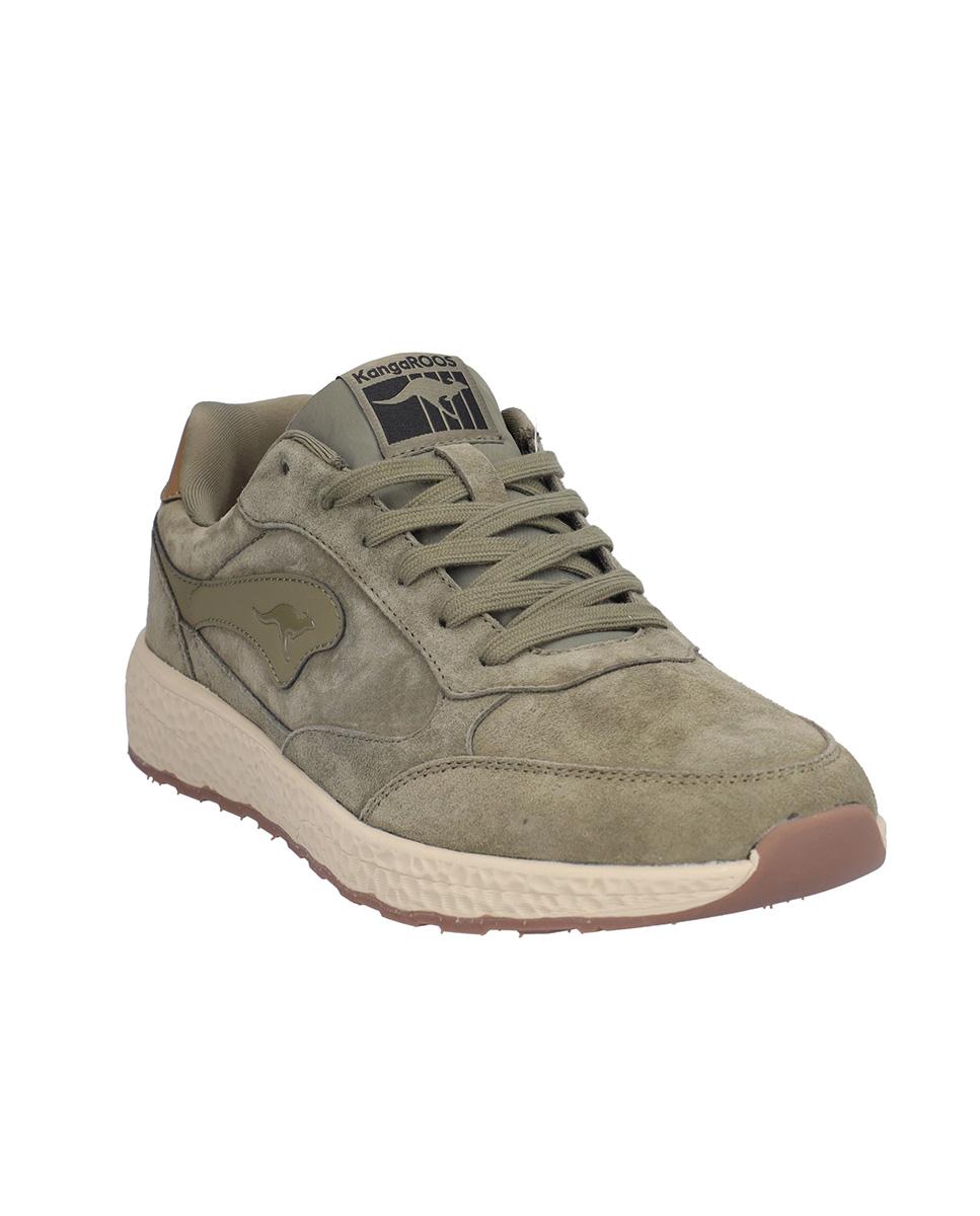 Imagen 3 de Zapatilla deportiva caballero de piel con cordones - Kangaroos - Kaki Kaki