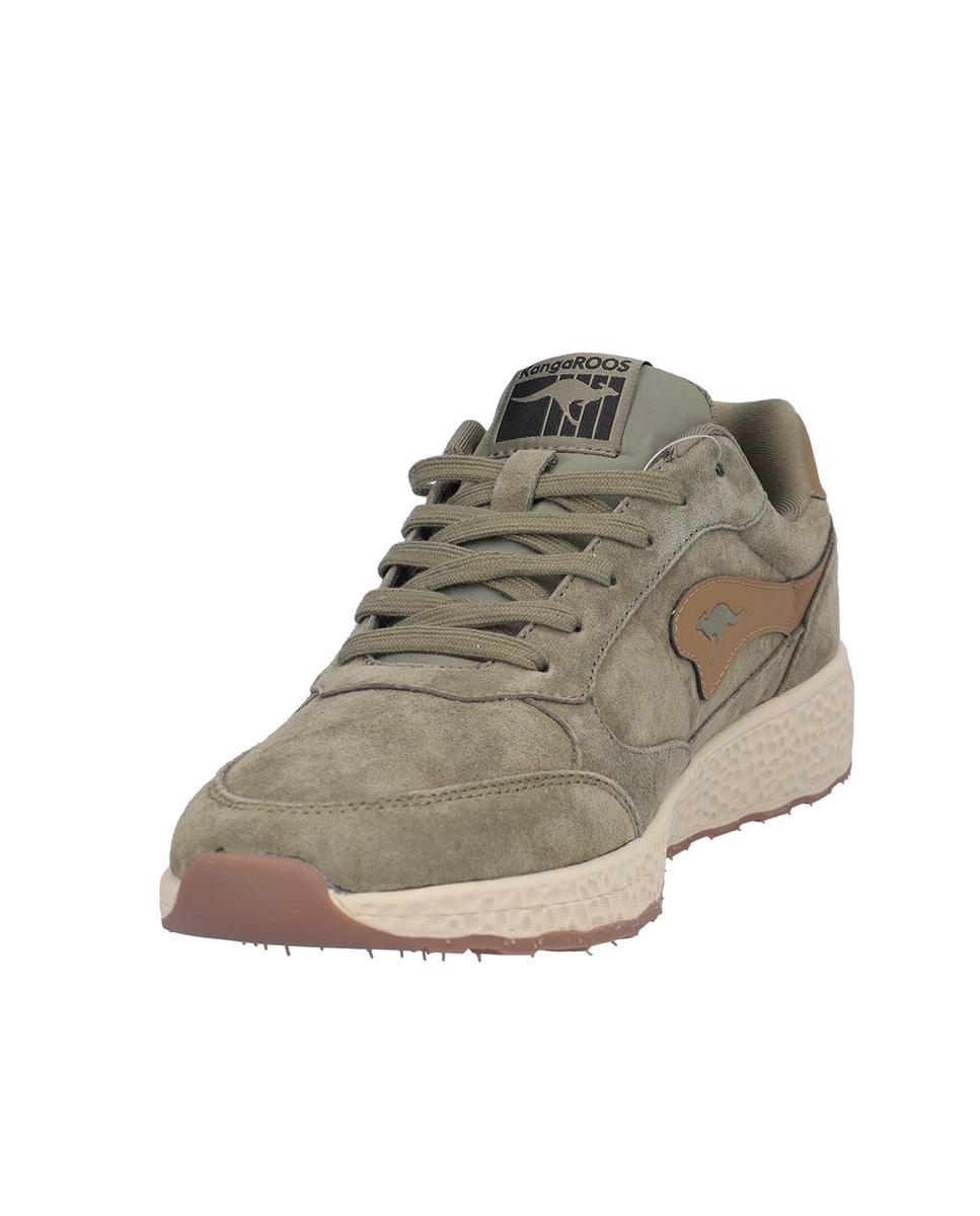 Imagen 2 de Zapatilla deportiva caballero de piel con cordones - Kangaroos - Kaki Kaki