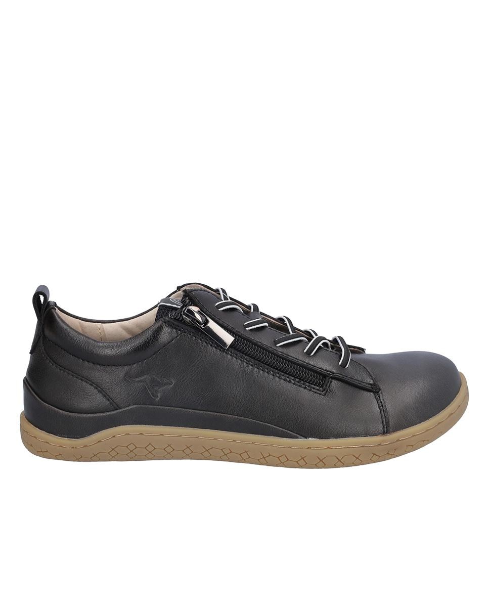 Imagen 0 de Zapatillas deportivas de mujer de piel en liso Negro