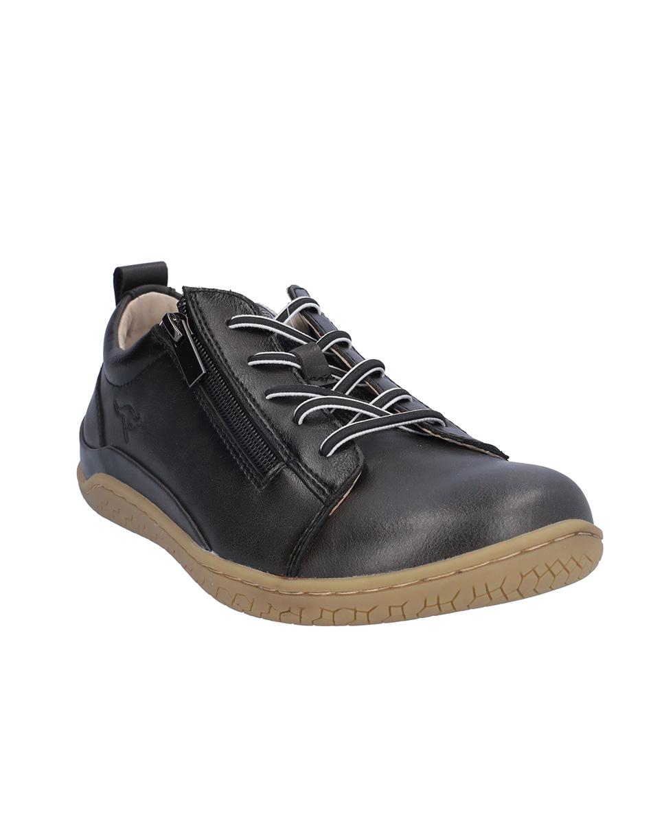 Zapatillas deportivas de mujer de piel en liso - Kangaroos - Negro Negro-3