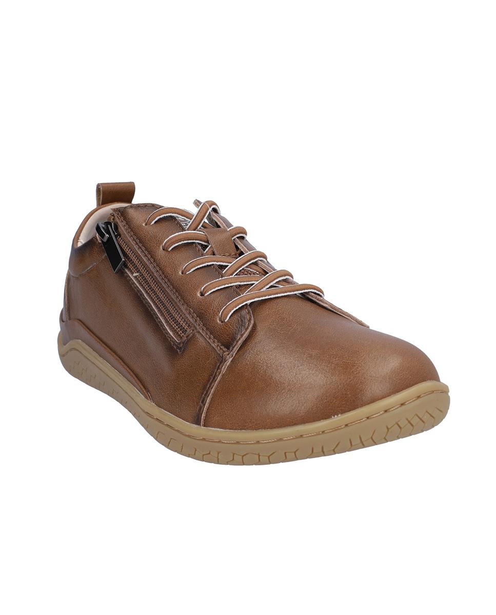 Zapatillas deportivas de mujer de piel en liso - Kangaroos - Marrón Marrón-3
