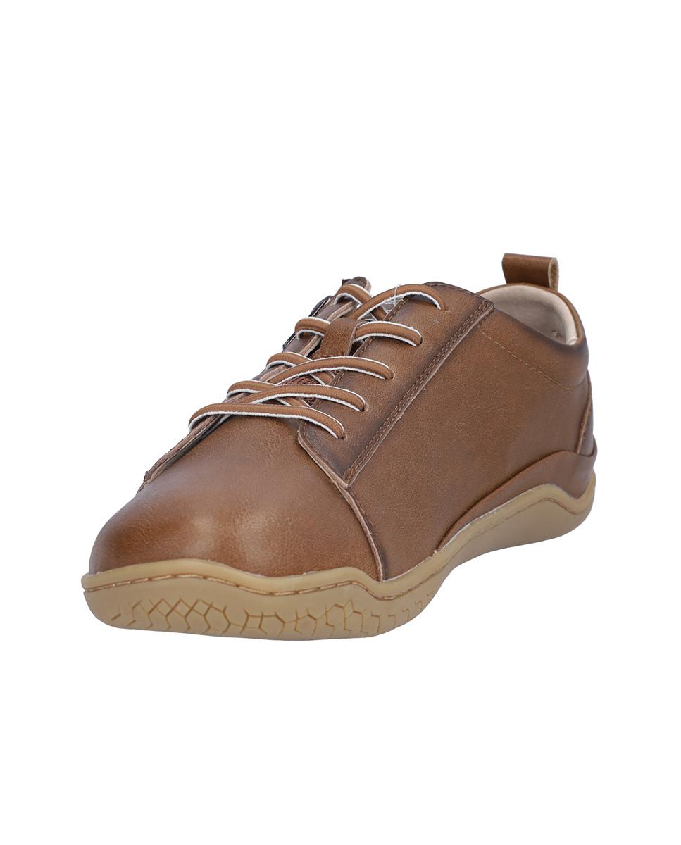 Zapatillas deportivas de mujer de piel en liso - Kangaroos - Marrón Marrón-2